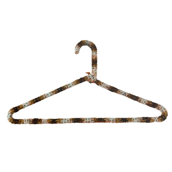 Crochet Yarn Covered Hangers Lot of 5 Wire & Plastic Multicolored Handmade - Picture 6 of 11